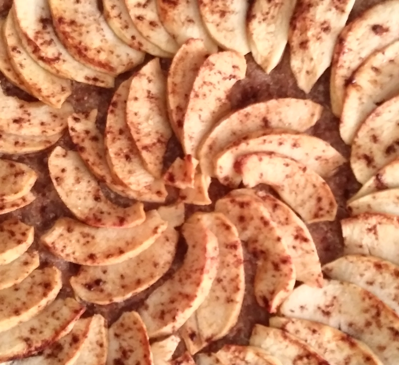 Thermomix TM6 Tarta de manzana fácil, sin gluten, sin lácteos, vegetarina, vegana.