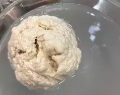 Step <p>Masa madre:</p><p>Ponga en el vaso la leche, levadura fresca, el azúcar, y la harina de fuerza y mezcle 15seg/vel 4.</p><p>Retire del vaso y forme una bola. Introduzca la masa en un bol con agua templada. Cuando la bola de masa flote y doble su volumen estará lista. </p> illustration