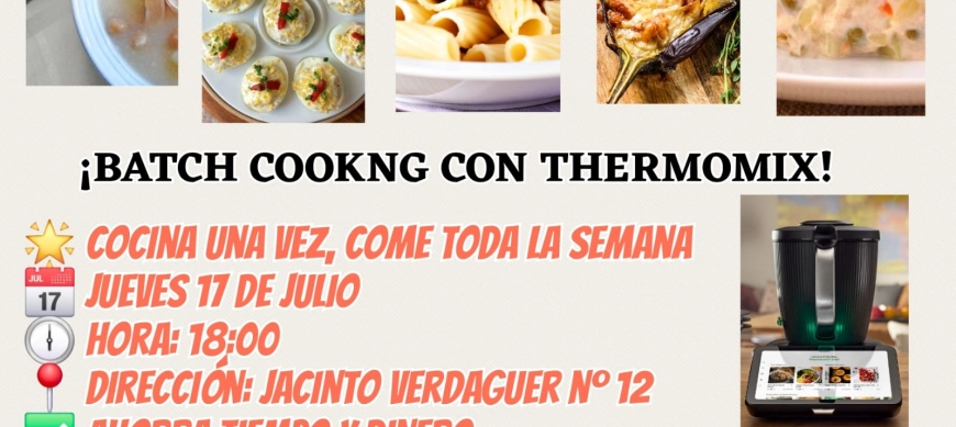 Taller Gratuito de Batch Cooking con Thermomix® en Malaga