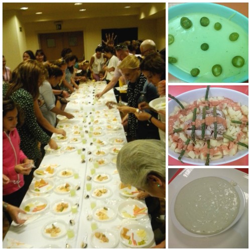 Recetas de los talleres Thermomix® : 'Merluza rellena de gambas', 'Salsa de queso cheddar', 'Salsa blue cheese', 'Sorbete de mojito' y 'Tarta de queso marmolada'