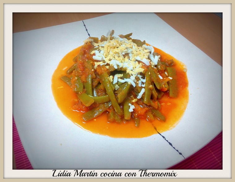 Receta de judías verdes con tomate con Thermomix®
