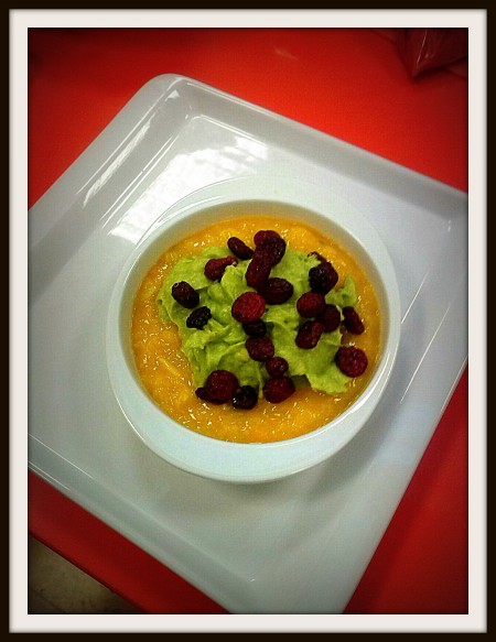 Receta de Guacamole con mango y arándanos rojos con Thermomix