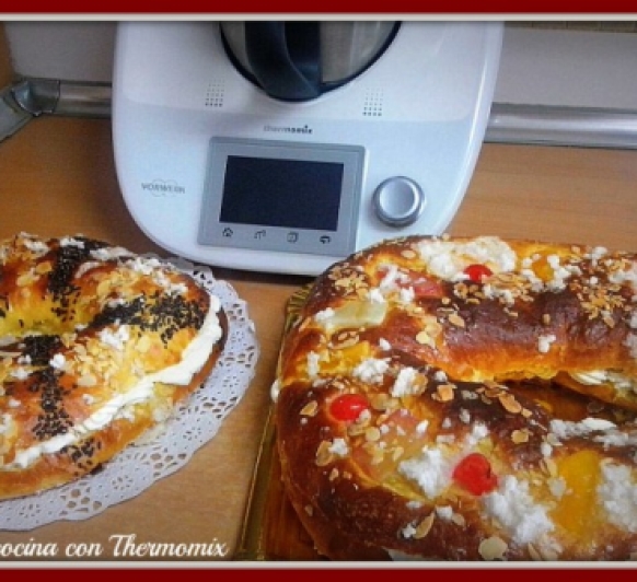 Receta de Roscón de Reyes con Thermomix® e elegir entre varios rellenos