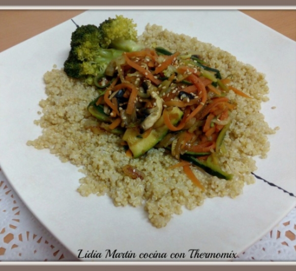Receta de quinoa con verduras con Thermomix