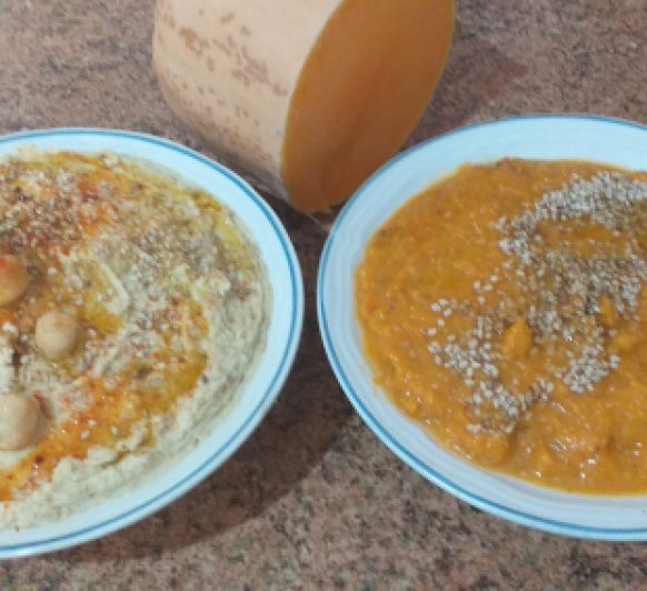 Hummus y Baba Ganoush en Thermomix Málaga