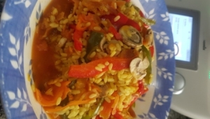 arroz asiático con verduras con Thermomix®